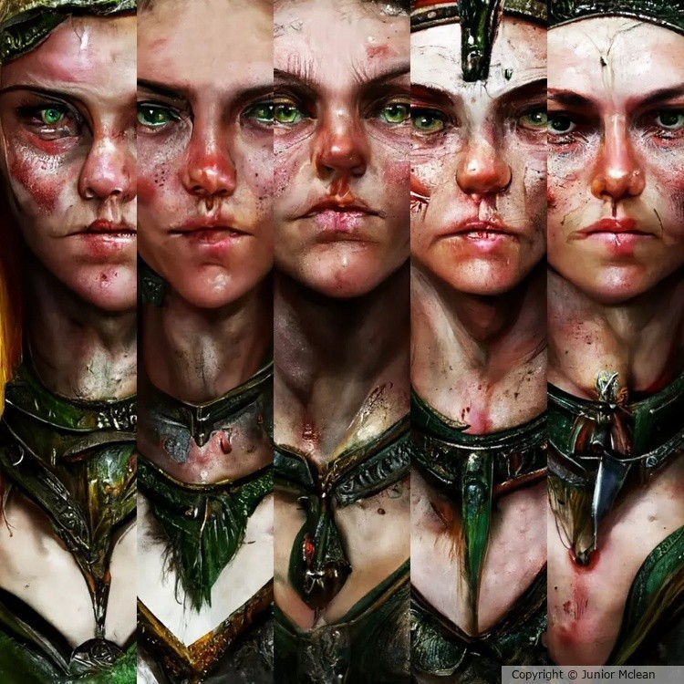 The Five Elven Warrior Sisters