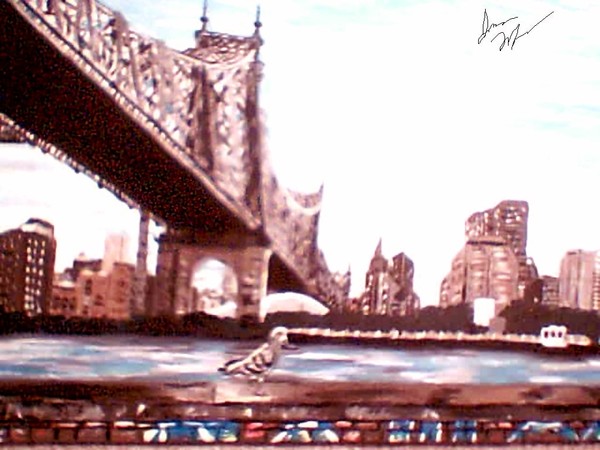 New York's Brooklyn Bridge Scene