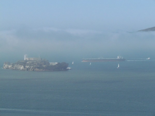 fog on the bay