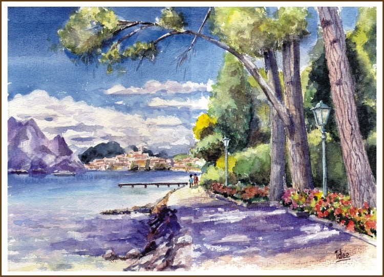 Promenade along Lake Como