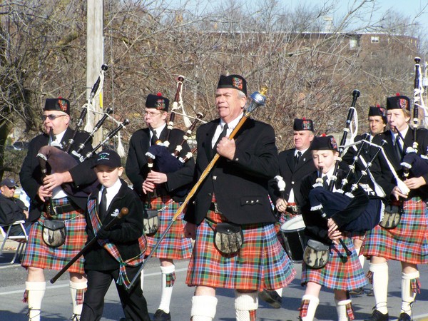 Scottish Pipe Band at the Christmas Parade