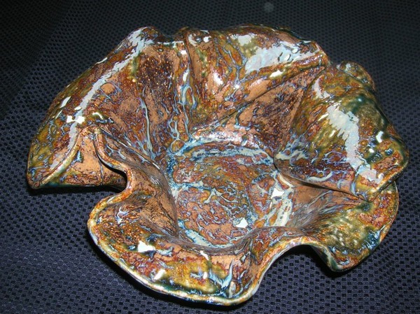 lava colored fallen bowl