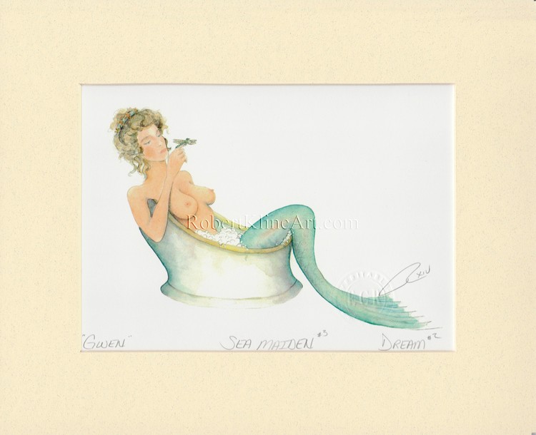 Mermaid Gwen in Antique Bath Tub