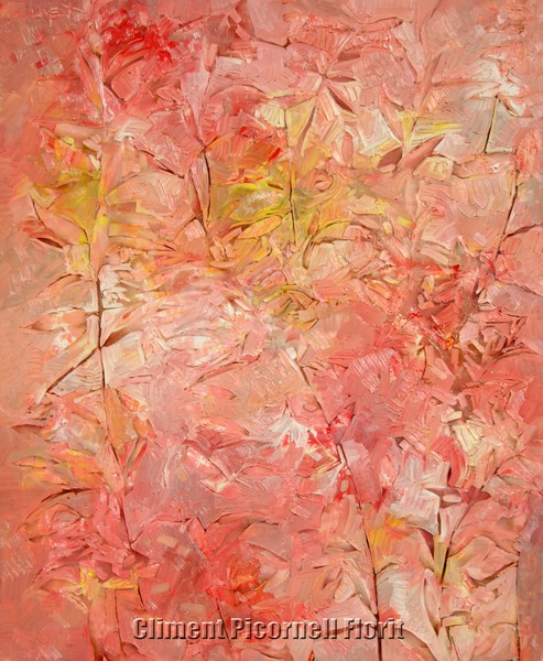 Leaves in pink and yellow