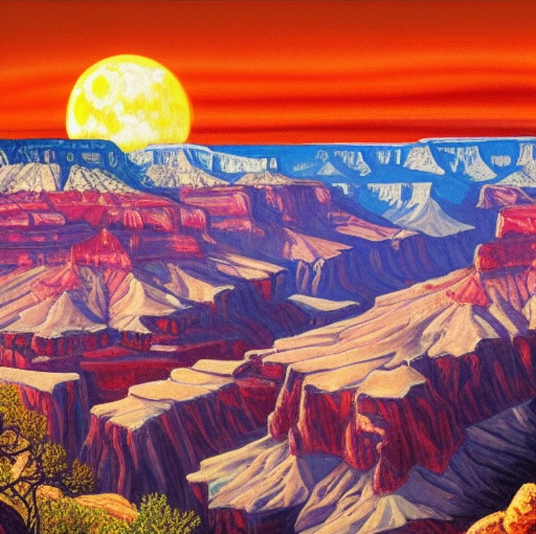 Watercolor Grand Canyon Sunset