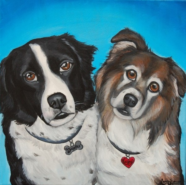 Dakota and Kelsey custom pet painting