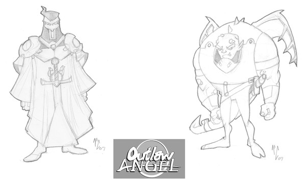 Some design stuff for my Outlaw Angel book