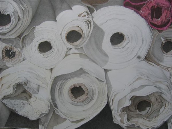White roll of fabric