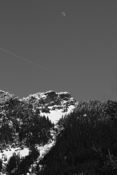 Mountain with Moon Attached