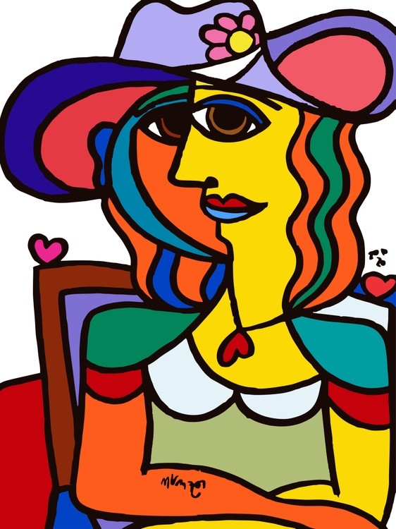 Mujer sentada con sombrero de Pablo Picasso,, por Marcelo Urizar
