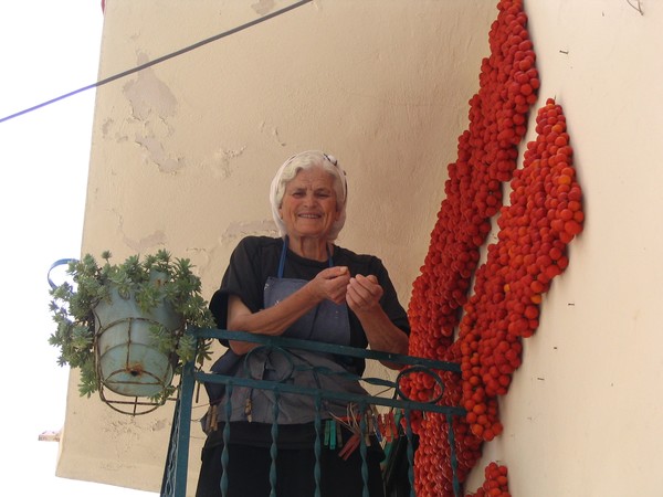 ChiosVillage Woman with Wild Tomatoes