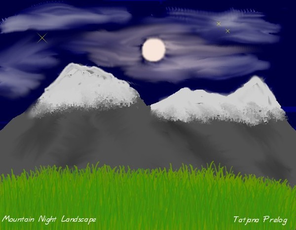 Mountains Night Landscape