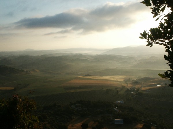 Sunrise over the valley from lijar.