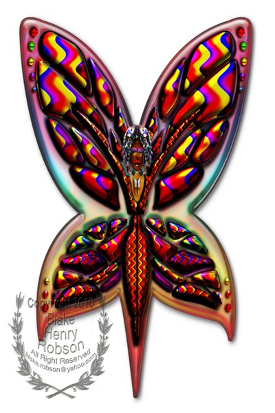 Butterfly Woman three D