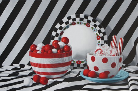 Gumballs and Peppermint - still life 