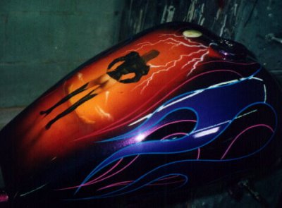 Sportster Tank w/flames and Mural