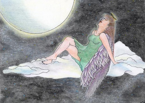 Moon Bathing Angel