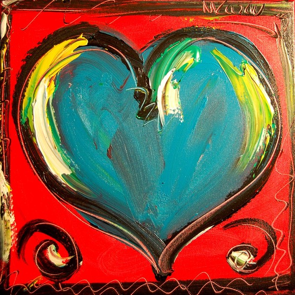 HEART   fine art painting by M. KAZAV  on canvas