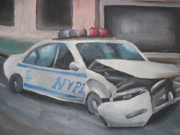 Banged Up NYPD Car