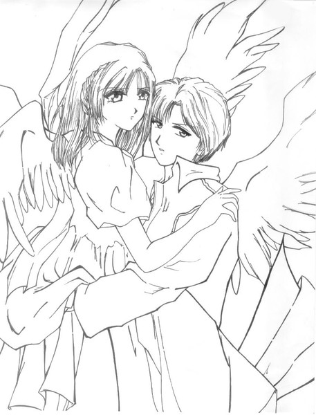 Angel-Line Art