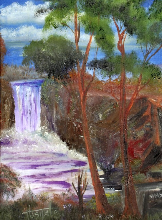 purple waterfall enhanced