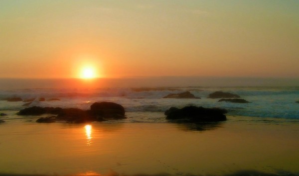 Ocean at sunset 