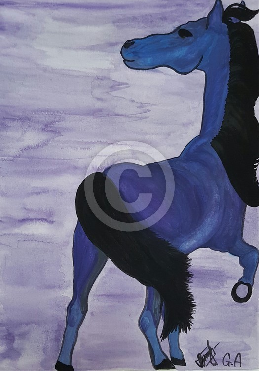 Blue horse 