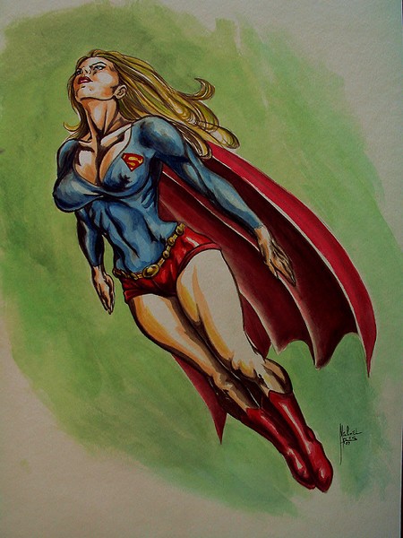 Supergirl  (watercolor