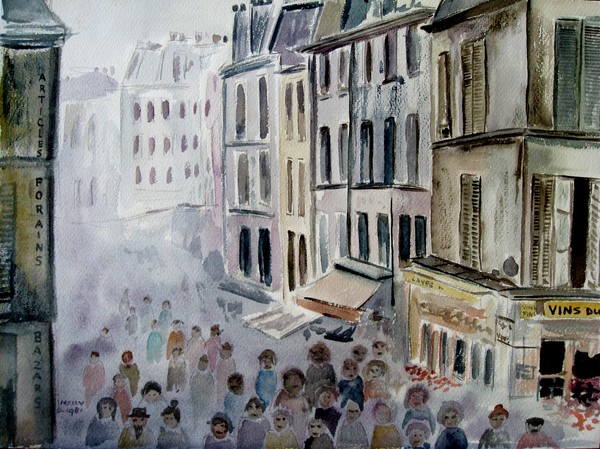 Watercolor made in 1981, Paris.