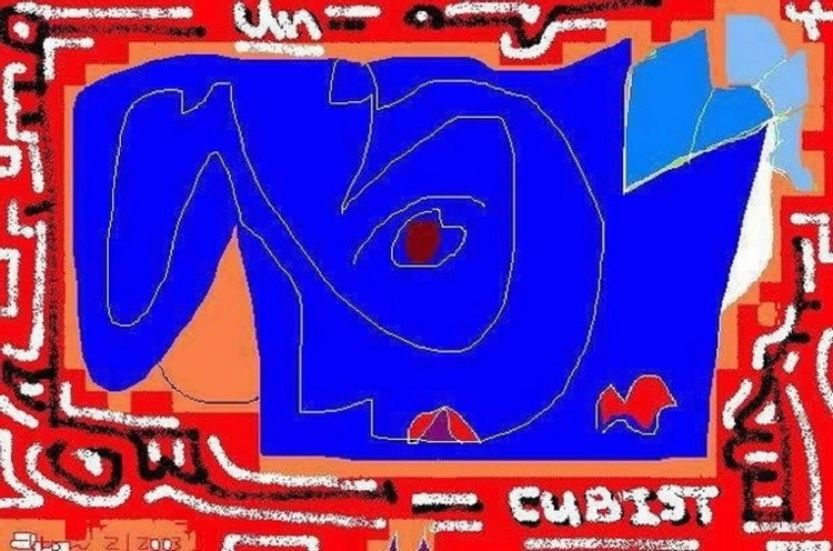 Un-Cubist...(c) ..2003...elton houck..digital art...
