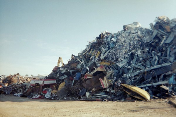 Scrap pile of Steel