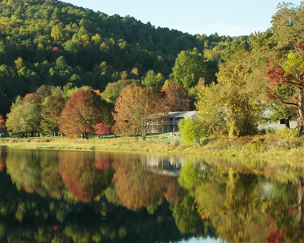 Abbott Lake reflection,Peaks of Otter,VA