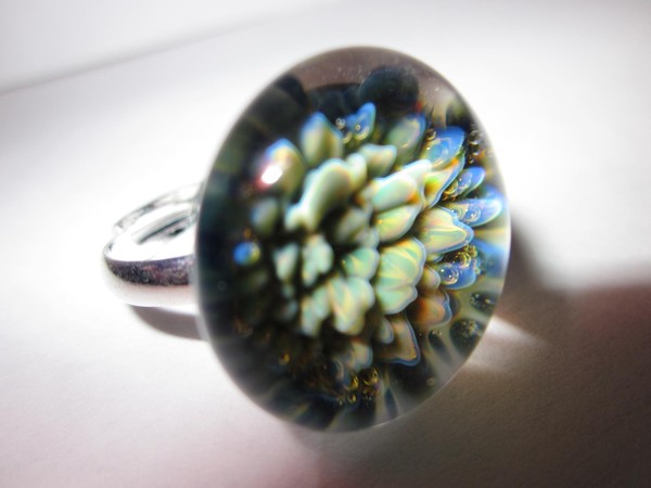 Blown Glass Adjustable Ring