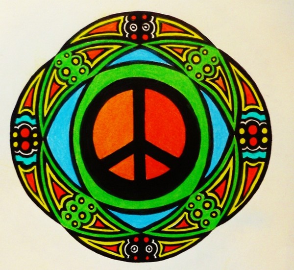 ROUND PEACE 2 8X10 PRINT $12  