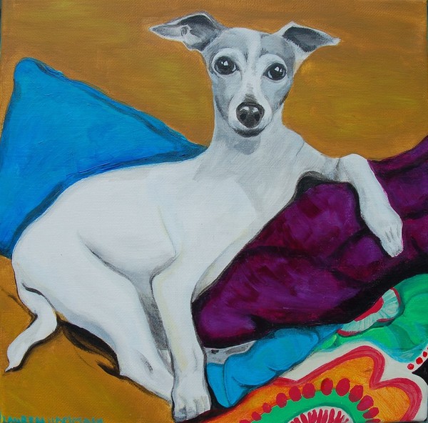 italian greyhound painting