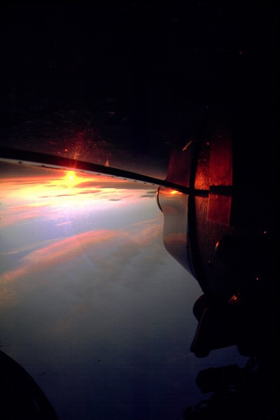 knife  edge flight  sunrise