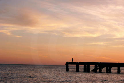 Fisherman at sunset