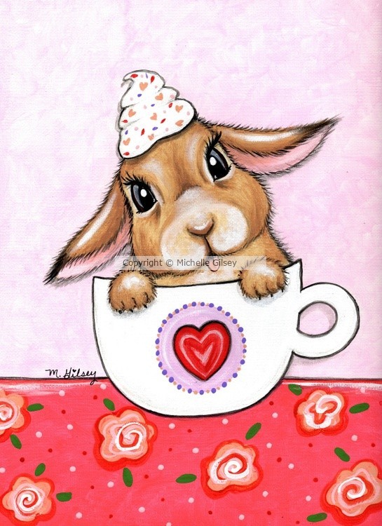 Cup of Valentine Bunny 