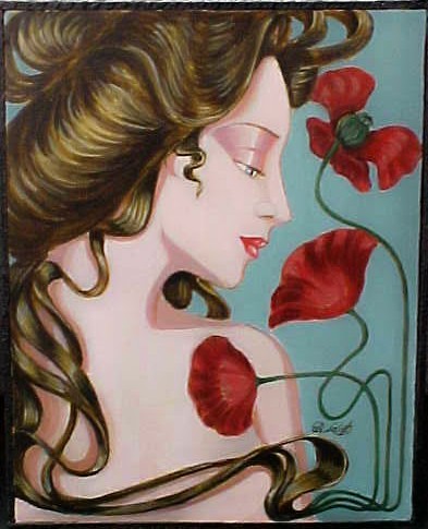 The Muse with Poppies
