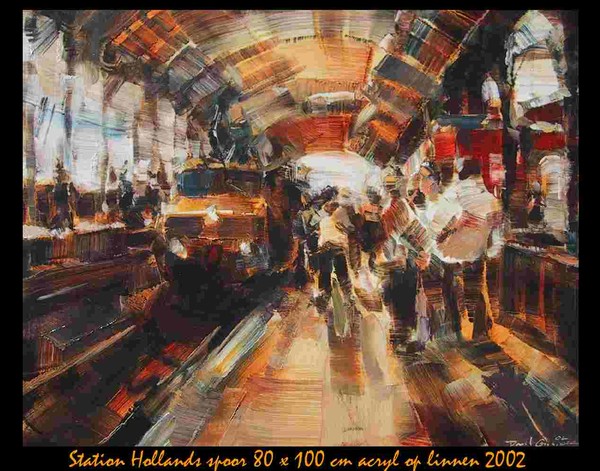 Holland spoor 80 x 100 cm oil on linen