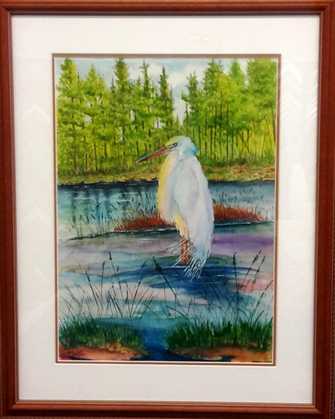 Egret and Pond
