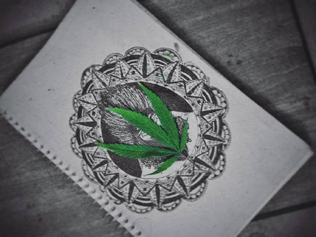 weed psychedelicart psychedelic trippyart art motherleafe greeninspiration handmade original ganja m