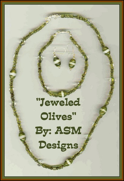 Jeweled Olives Designer Set