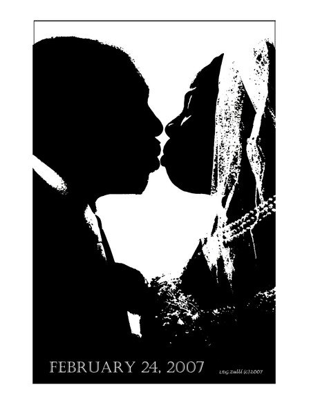 The Davis Kiss Silohette Marquis Poster