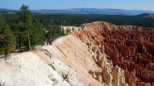 Alethea viewing Bryce Canyon (She is the red dot)