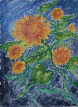 Sunflowers 2 fine art still life painting print