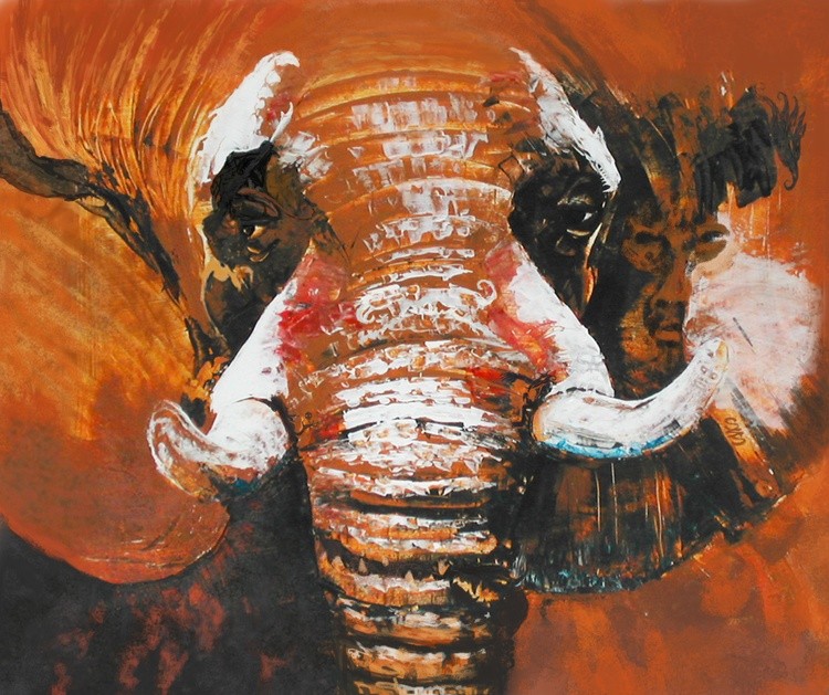 orange elephant