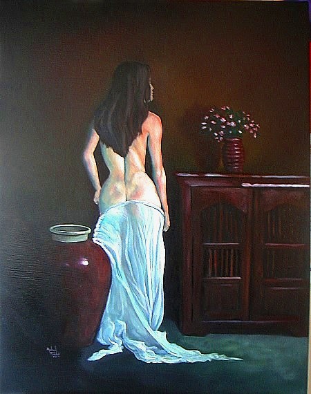 Mahogany Boudoir' Oil on canvas