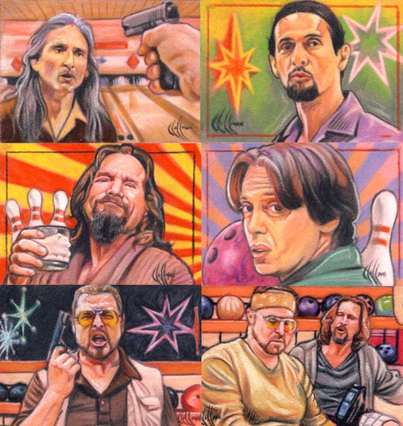 Big Lebowski sketch cards