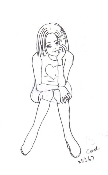 sitting girl